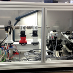 Front view of the Ultra-SAXS instrument components. Source on the left, followed by collimation, upstream and downstream rotations, and the detector on the right. 