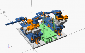 The total assembly with crystals on top (downstream crystal not mounted right)