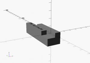 Crystal around which a box is to be designed. Note the origin of the crystal is set to the location of the first reflection.