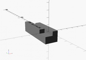 Crystal around which a box is to be designed. Note the origin of the crystal is set to the location of the first reflection. 