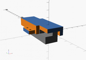 The crystal model with a designed part on top.