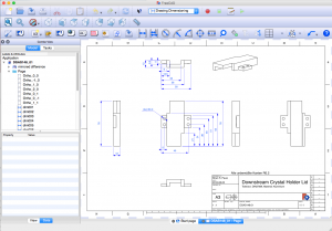 Dimensioning of the crystal holder lid.