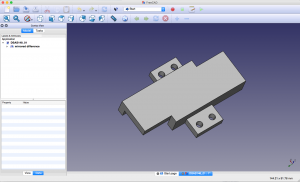 Imported crystal lid part in FreeCAD.