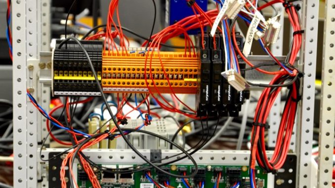 DSC_0865 Head-on view of the two motor controllers, and some (still) messy wiring.